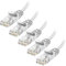 Cable Matters 10Gbps 5-Pack Snagless Cat 6 Ethernet Cable - 10ft, Slim Profile Cat 6 Cable, Cat6 Cord, Thin Ethernet Cord, White