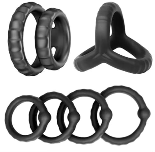 3pcs ensemble d'anneau de pénis transparent, 3 tailles différentes de silicone couvre - pénis/entraîneur de pénis, jouet réutilisable pour hommes avec anneau de coq