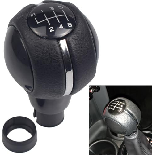 6 velocidades Palanca de Cambio de Marchas Compatible con B-MW Mini Cooper F54 F55 F56 F57 F60 (Cabeza-Negro)