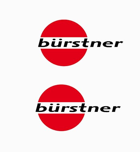 4 Adhesivos – Logo para Camper Burstner – 2 Logos 30x17,5 cm, 2 Logos 19x11 cm – Adhesivos para Camper. Vinilo de corte.