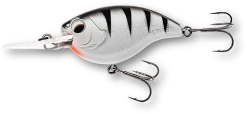 LMAB Crankbait 5,5 cm Power Vibe 55F - 3 Lauftiefen, Floating - Wobbler Barsch, Crankbait Wobbler, Kunstköder Angeln, Barsch Wobbler, Spinnfischen Köder (White Tiger, MR | Lauftiefe 2-3 m | 13 Gramm)
