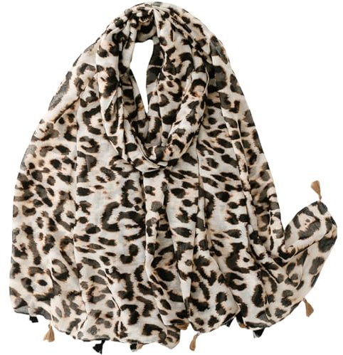 FAIRYGATE Leopard Print Scarf Scarfs for Men Women Super Soft Classic Neck Scarves 53038