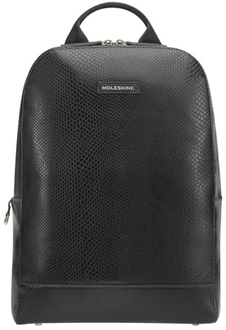 Moleskine Precious and Ethical Vegan Backpack, Python-Effect VEGEA Material, with Device Compartment, Pouch, Shopper & Keyring, Size 26 x 37 x 9 cm