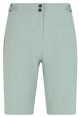 Ziener Damen Nilsa X-Function Fahrrad-Shorts mit Innenhose - Mountainbike/Outdoor/Freizeit - atmungsaktiv,schnelltrocknend,gepolstert, Green Frost, 42
