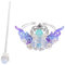 NOLITOY 1satz Chinesischem Antikem Stil Tiara Und Haarnadel Hanfu Haaraccessoire Blau-silber Für Traditionelle Anlässe Und Hochzeiten