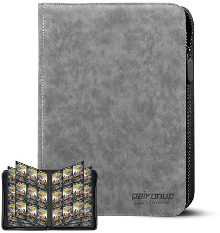 Sammelkarten Album für 540 Karten, Karten Sammelalbum mit 9 Fächern 30 Seiten für Karten-Organizer, Karten Binder aus PU, für Sportkarten, MTG, TCG, Yugioh-Karten 30 Pcs Seite