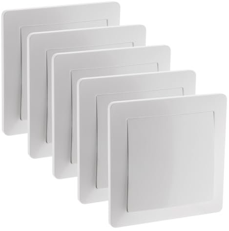Lot de 5 interrupteurs encastrés - blanc - 10A - Zenitech