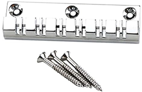 Vaguelly Metall Gitarrensteg Ersatz Saitige Stegsattel Zur Klangverbesserung Kompatibel Mit Meisten Gitarren Einfach Zu Montieren Zubehör Für Gitarristen