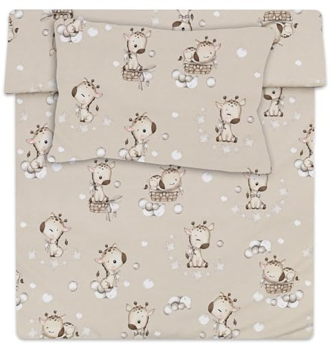 Totsy Baby Housse de Couette Enfant 90x120 cm - Coton Linge de lit pour Enfants Parure avec Housses de Couette 90 x 120 cm et taie d’Oreiller 40 x 60 cm pour bébé Lits Oeko-Tex