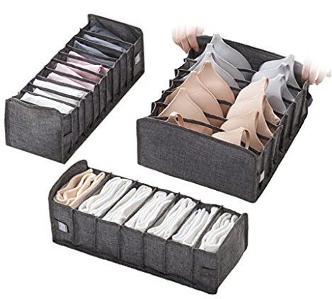 THINCAN 7 11 cajones plegables divisores de almacenamiento de ropa interior para dormitorio casa casa