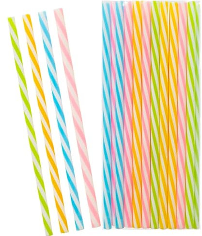 Reusable Hard Straws 100 Pcs for All Drinks, Party Drinking Straws for Smoothies,Cocktails,Black Straws Plant Material