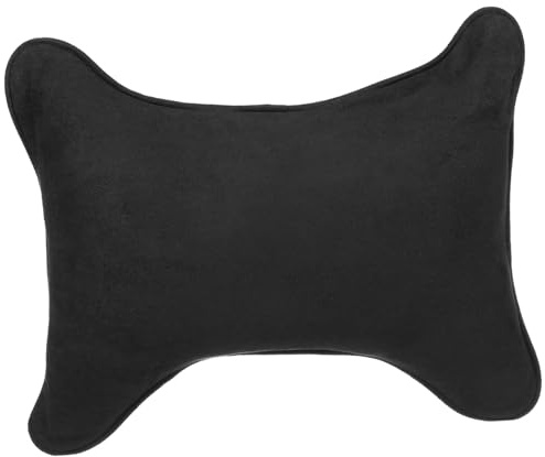 PENIKOKO Ergonomisches Nackenstützkissen für Auto aus Schwarzem Kunstfell Leicht und Reißfest für Entspanntes Fahren und Office Nutzung