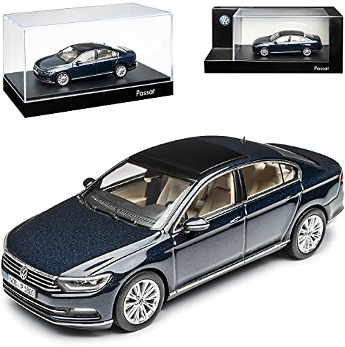 Volkwagen Passat B8 Limousine Dunkel Blau Fast Schwarz Metallic Ab 2014 1/43 Herpa Modell Auto mit individiuellem Wunschkennzeichen