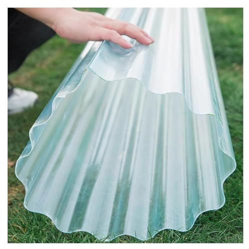 Panneaux transparents en fibre de verre ondulé de 1,5 mm pour véranda, protection contre la pluie et les rayons UV