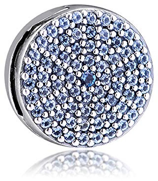 2019 Winter Reflexions Sparkling Blue Clip Bead 925 Silber DIY Passend für Original Pandora Armbänder Charm Modeschmuck