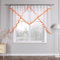 HongYa Kuvertstore transparenter Voile Gardine mit Satinbänder Kräuselband Vorhang H/B 145/450 cm Orange