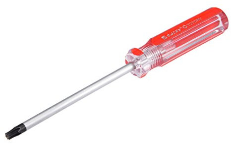 Sourcingmap Torx Screwdriver, T27 Security Magnetic Star Screw Driver with 4 CR-V Shaft and Clear Red Handle