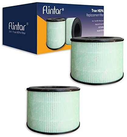 Flintar BS-08 H13 Upgraded True HEPA Replacement Filter, Compatible with PARTU BS-08 HEPA Air Purifier, Better Filtration and Odor Reduction, 2-Pack