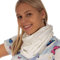 DOLCE ABBRACCIO by RiemTEX Loop Schal Damen Schlauchschal mit Geheimfach Kuscheliger Loopschal aus Jersey Halstuch in Uni Farben (Weiß)