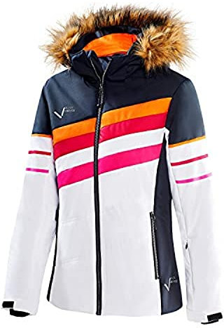 Black Crevice Damen Skijacke, schwarz/weiß, 42