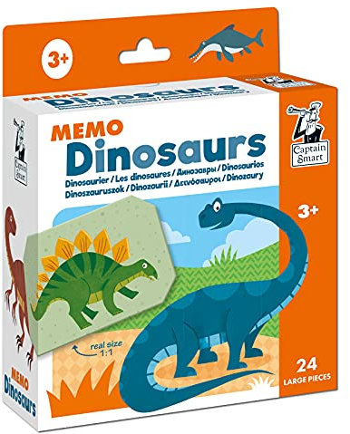 Captain Smart Memory Game Memo Dinosaurs Educational Game For 3 Year Old Boys & Girls 2+ Players Puzzle Learning toy Gift for Children 3-9 Year