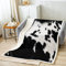 Loussiesd Milchkuhfell Decke 150x200cm Bauernhaus Kuhfell Kuscheldecke für Kinder Jungen Mädchen Jugendliche Dekor Rinderfell Schwarz Weiß Wohndecke Tierhaut Flanell Fleecedecke