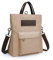 KALIDI Canvas Damen Umhängetasche Rucksack 2 in 1 Groß Crossbody Tasche Handtasche Damen Mehrzweck Schultertasche Hobo Tasche für Arbeit Schule Büro Shopper Reise Outdoor (Khaki)