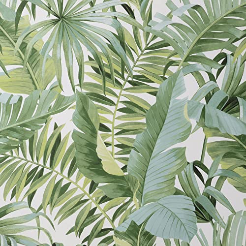 Fine Decor FD42850 Maui Tropical Leaf Wallpaper Green/Cream, Green, One size
