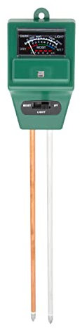 GardenKraft 10669 3-in-1 Soil Testing Kit/pH, Moisture & Light Meter For Soil/Quick & Accurate Soil Analysis/Works in Gardens, Lawns, Farmland & Plant Pots