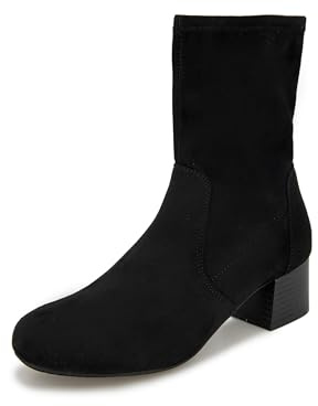 Kenneth Cole REACTION Women's Road Stretch Ankle Boot, Black, 8.5