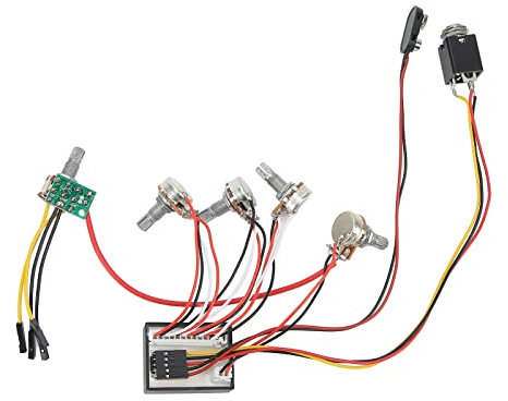 Kit Precablato per Cablaggio Amplificatore a 3 Vie per Chitarra Elettrica Set di Pentole per Interruttori a 3 Vie per Basso Elettrico Accessori Per Prestazioni