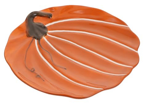 Housoutil Assiette en céramique en forme de citrouille - Assiettes pour dîner - Assiettes à bonbons ou à friandises - Assiettes de petit-déjeuner pour Halloween