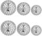 6 Stück Stacheliger Magnetische Massageball Igel Magnetische Akupressurkugeln Magnet Igelball Akupunktur Chinesische Bälle für Stress 32 mm 47 mm 56 mm Durchmesser im Taschenformat (Silber)