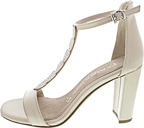 MARCO TOZZI Damen Sandalette in Beige, Größe 41