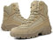 5.AA B2100 Stiefel Herren Wanderschuhe Army Combat Boots mit YKK-Zipper Verschleißfest rutschfeste Outdoor Trekkingschuhe Militär & Einsatzstiefel Wüstengelb 41EU