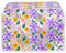 TOADDMOS Universal-Toaster-Abdeckung mit zwei Scheiben, Blumenmuster, Violett / Gelb