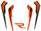 Tankpad Dekor Aufkleber kompatibel für KTM 1290 Super Duke R Orange Blau X550149VA