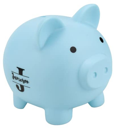 Personalisierte Sparschwein für Jungen Mädchen, Namen Spardose für Kinder unzerbrechlich Kunststoff Sparschwein große Größe rosa Münze Bank Spardose Kinderzimmer Dekor Geschenke für Geburtstag