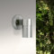 LED Wandlampe - spritzwassergeschützte Wandleuchte für Außen - geeignet für GU10 Leuchtmittel - aus rostfreiem Edelstahl - in Edelstahlfarben - Ø 9 cm