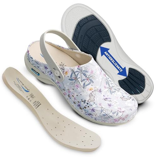Nursing Care Wash'Go Berlin - Sanitär-Clogs für Damen und Herren, waschbar, rutschfest, Leder, Frühling, 38 EU