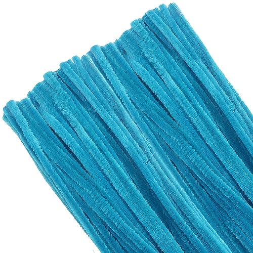 TOAOB Pfeifenreiniger Blau zum Basteln 100 Stück Chenilledraht Pfeifenputzer Lang 30 cm X 6mm Pipe Cleaner Basteln für DIY Handwerksprojekte