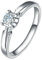 ANAZOZ Eheringe 950 Platin, Ringe Moissanite 0.2 Karat und Moissanit Karat Trauringe für Damen größe 58 (18.5)