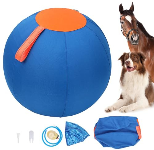 DONGKER Hüteball 18, 45cm Runde Herding Ball mit Ballabdeckung für Hund, Robuste Hundespielzeug mit Inflator-Pumpe und Zubehör für Hunde, Pferde und Schafe Training, Unterhaltung, Spielen