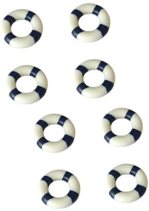 TOPBATHY 20 STK dekorative Ornamente wandverkleidung Wand fensterdeko Thema nautische Rettungsring-Dekoration Szene Zubehör für puppenzubehör Schwimmreifen Schwimmringtür Bambus Blue