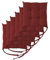 Il Tuo Artigiano Design 6 Stuhlkissen im Set, 40 x 40 cm 6 cm dick, Polsterung aus Schaumstoff und weichem Acryl, Sitzkissen Stuhl 6er Set, Stuhlkissen Outdoor 40x40 (6, Bordeaux)