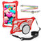Funda Tablet 10.1 Silicona con Soporte y 2 Cintas para Colgar Universal Compatible con Todos los Modelos de Tablets de 10 a 13 Resistente Proteccion contra Impactos (Roja)