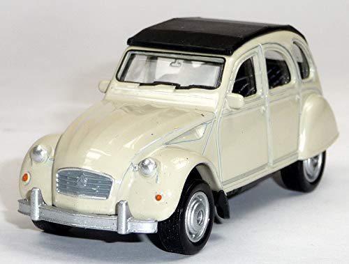 Generisch Modellauto kompatibel mit Citroen 2CV (Ente) mit Schiebedach ca. 6-7 cm beige/geschlossen