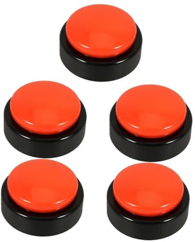 Warmhm 5 Stück Wecker Mit Großem Knopf Wecker Digitaler Wecker Digitaluhr Schreibtischwecker Tischuhren Für Ältere Menschen Große Uhr Mit Sprechendem Knopf Sprechende Uhr Orange