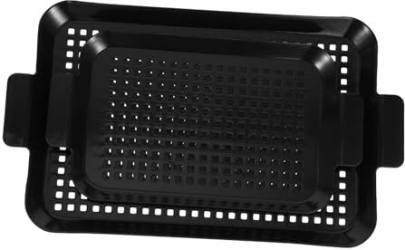 Levemolo 2piezas Bandejas De Grill Antiadherentes para Barbacoa Rejilla De Inoxidable para Verduras Pescado y Utensilios De Cocina para Camping y Asados Al Aire