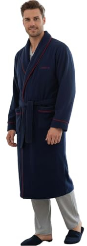 Vestaglia Uomo Invernale Pile (Dalla M alla XXL) Vestaglia da Camera Uomo Invernale Lunga 100% Coral Fleece Morbidissimo Tinta Unita LMW00328
